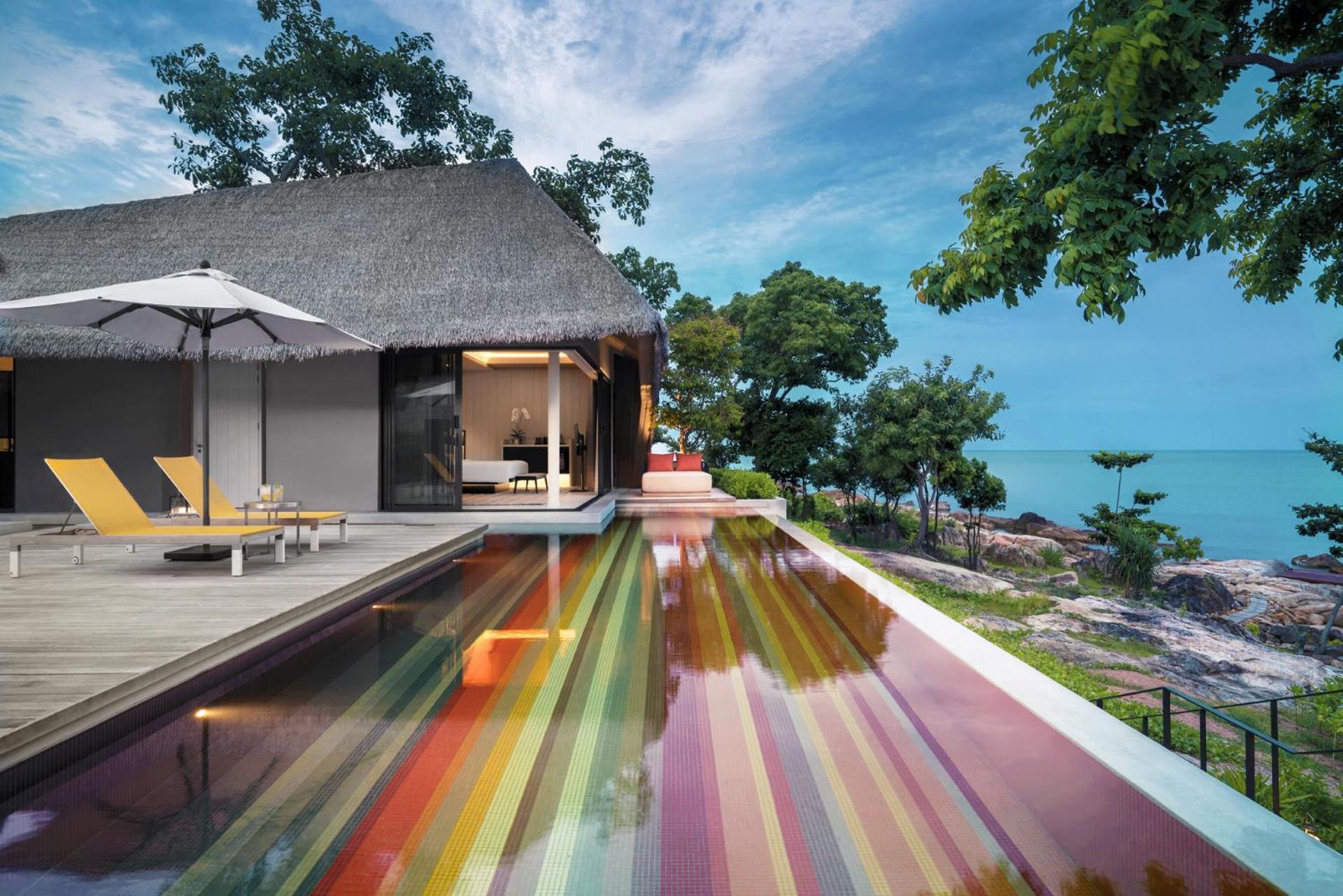 Hyatt Regency Koh Samui Praia de Chaweng Exterior foto 3D rendering of a pool